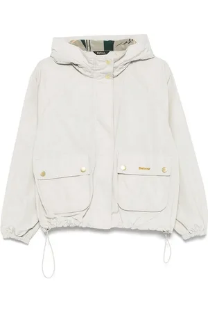 Barbour Gilla impermeabile Mae grigia con tasche