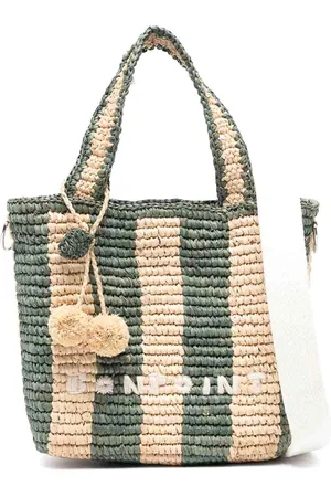 BONPOINT Borsa naturale a strisce rafia in da