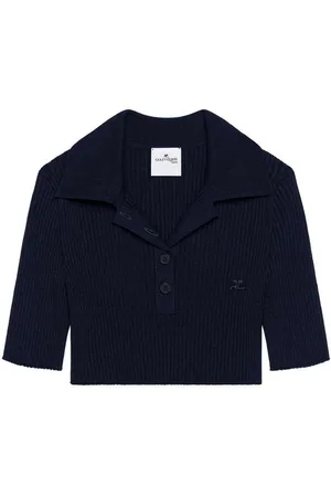 Courrèges Polo a coltura di cotone con logo