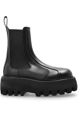 Alexander McQueen Stivali chelsea in pelle nera