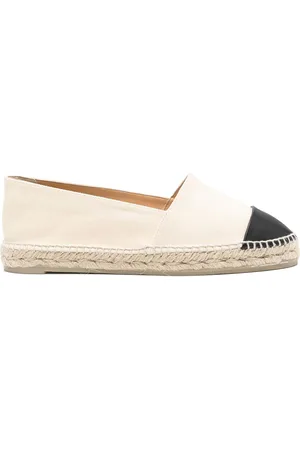 Castaner Katty Flat espadrilles con punta nera