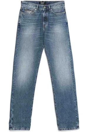 VERSACE Jeans lunghi a gamba larga in cotone