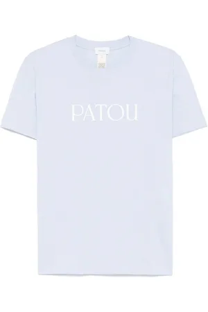 Patou T-shirt di lavanda con stampa logo bianco
