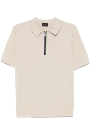Paul Smith Polo di cotone con zip
