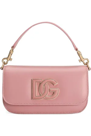 Dolce & Gabbana Borsa a tracolla in pelle rosa con logo DG