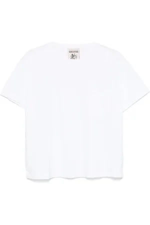 SEMICOUTURE T-shirt in cotone classico marina