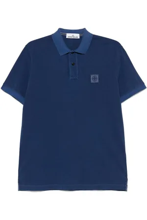 Stone Island Polo di cotone con maniche corte