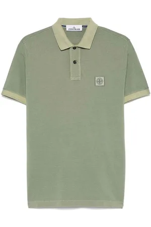Stone Island Polo di cotone con maniche corte