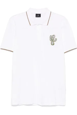 Paul Smith Polo di cotone con stampa di cactus