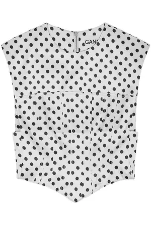 Ganni Polka Dots Corset Blouse