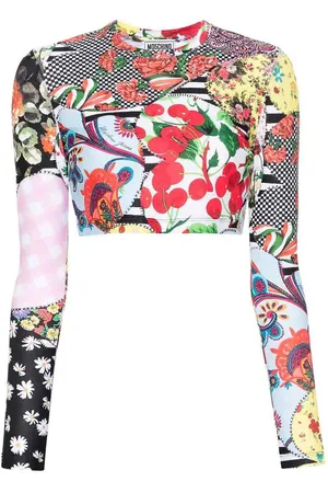 Moschino Top con ritagli di stampa dell