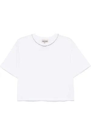 SEMICOUTURE T-shirt di cotone con inserti