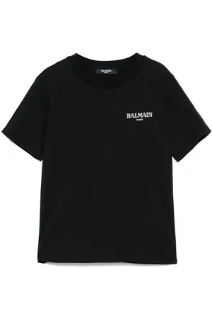 Balmain T-shirt a maniche corte nera con logo