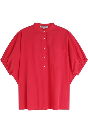 SOSUE Pulsante cowboy blusa