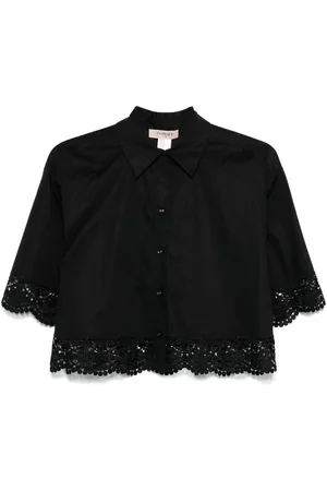 Twin-Set Camicia Con Rifinitura In Pizzo