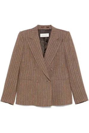 DRIES VAN NOTEN Blazer a doppio petto di lino