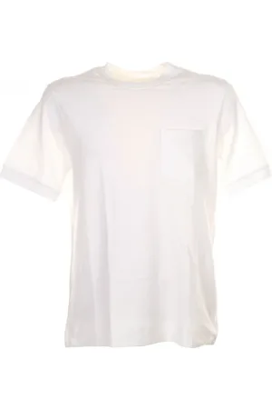 Circolo T-shirt bianca con taschino