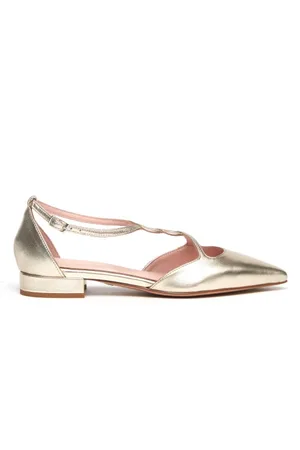 ANNA F. Ballerina 1718 in pelle platino