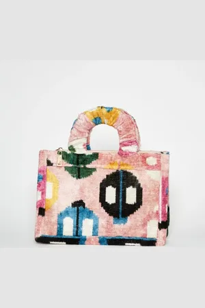 La Milanesa Borsa a mano in seta e cotone multicolor