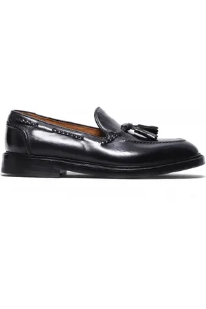 Green george Mocassino in pelle delavata nera con nappine