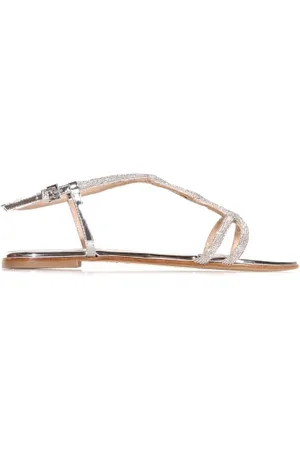 NINALILOU Sandalo basso in nappa con strass