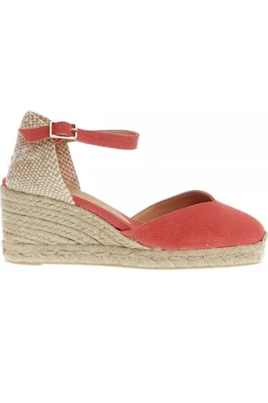 Castaner Espadrillas zeppa 70 mm tessuto fragola