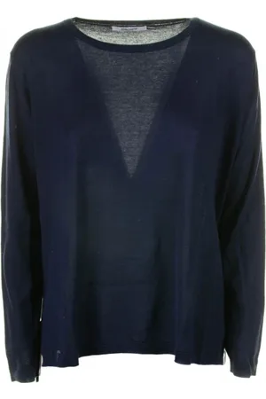 KANGRA CASHMERE Maglia girocollo in seta e cashmere