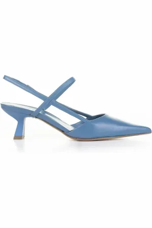 ROBERTO FESTA Chanel slingback in nappa azzurro con cinturino