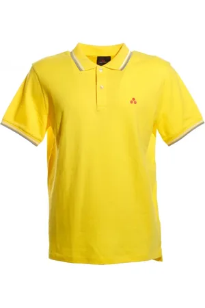 Peuterey Polo gialla con logo a contrasto