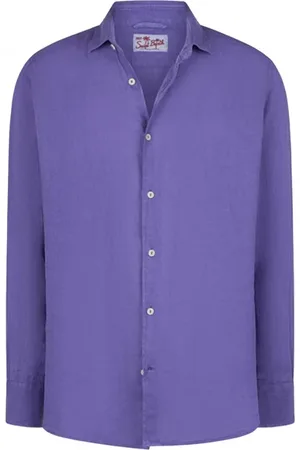 MC2 SAINT BARTH Camicia Pamplona viola in lino