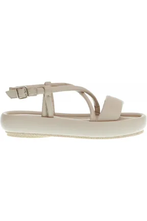 Patrizia Bonfanti Sandalo zeppa bassa pelle beige
