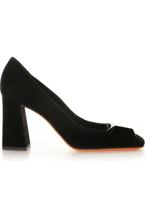 santoni Décolleté in suede con accessorio