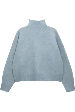 ARTLOVE Maglione dolcevita celeste
