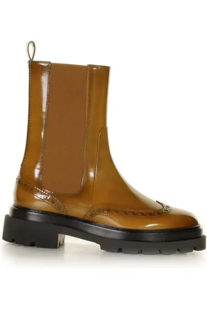 santoni Stivaletto in pelle e fondo gomma