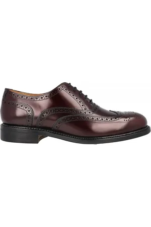 Berwick Stringata francesina ricamata color burgundy uomo
