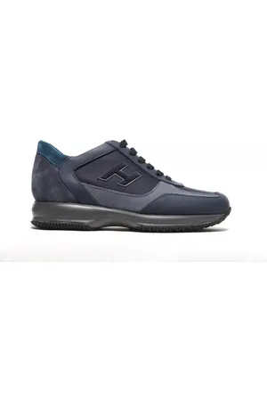 Hogan Sneaker Interactive in pelle e suede /azzurro