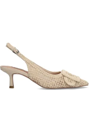 Bibi Lou Chanel slingback in macramè beige