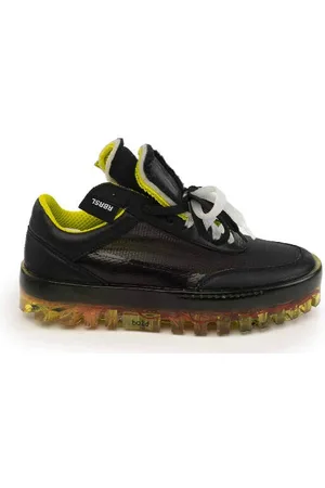 Rbrsl Bold sneaker nera donna in pelle e tessuto tecnico