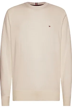 Tommy Hilfiger Maglia girocollo beige con mini logo