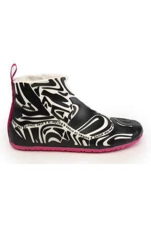 Rbrsl Map mid-cut donna nera con suola fucsia
