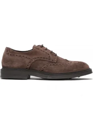 Hundred Scarpa allacciata in suede ebano