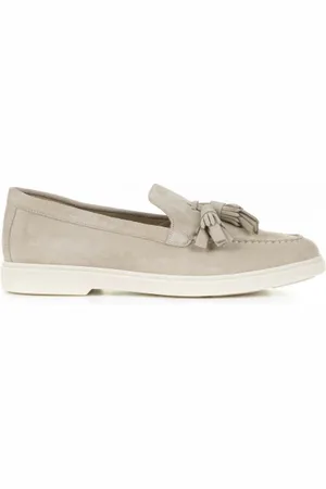 santoni Mocassino in suede con nappine
