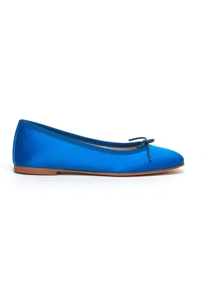 Ballerina BA88 in raso azzurro