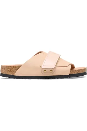 Birkenstock Sandalo Kyoto in pelle nubuck new beige