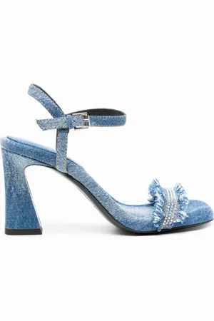 Ash Sandalo Lover in tessuto jeans e strass