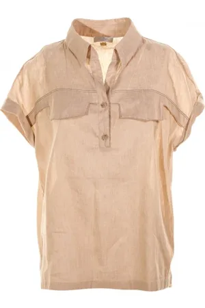 PANICALE Camicia a maniche corte in lino