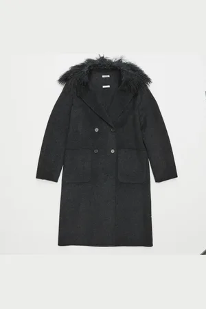 P.A.R.O.S.H. Cappotto in lana grigio antracite
