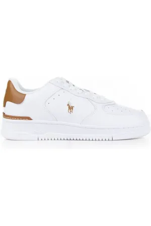 Ralph Lauren Sneaker in pelle marrone con logo