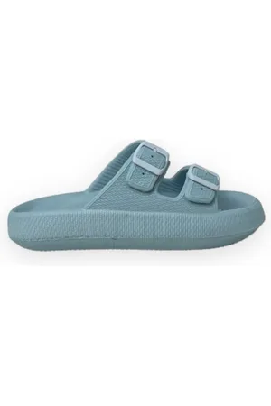 FED SLIPPERS DOPPIA FASCIA CELESTE