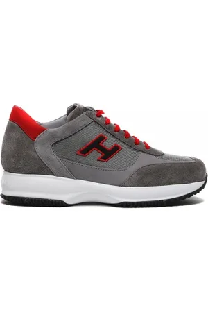 Hogan Sneaker Interactive in suede e tessuto tecnico grigio